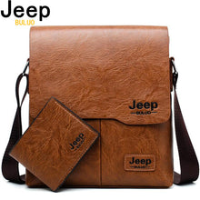 Load image into Gallery viewer, Men Tote Bags Set JEEP BULUO Famous Brand New Fashion Man Leather Messenger Bag Male Cross Body Shoulder Business Bags For Men