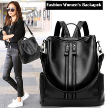 Load image into Gallery viewer, 2020 New Fashion Woman Backpack High Quality Youth PU Leather Backpacks for Teenage Girls Female School Shoulder Bag
