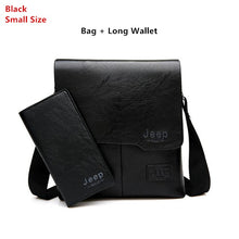 Load image into Gallery viewer, Men Tote Bags Set JEEP BULUO Famous Brand New Fashion Man Leather Messenger Bag Male Cross Body Shoulder Business Bags For Men
